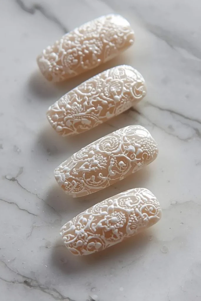 Lace Acrylic Nails
