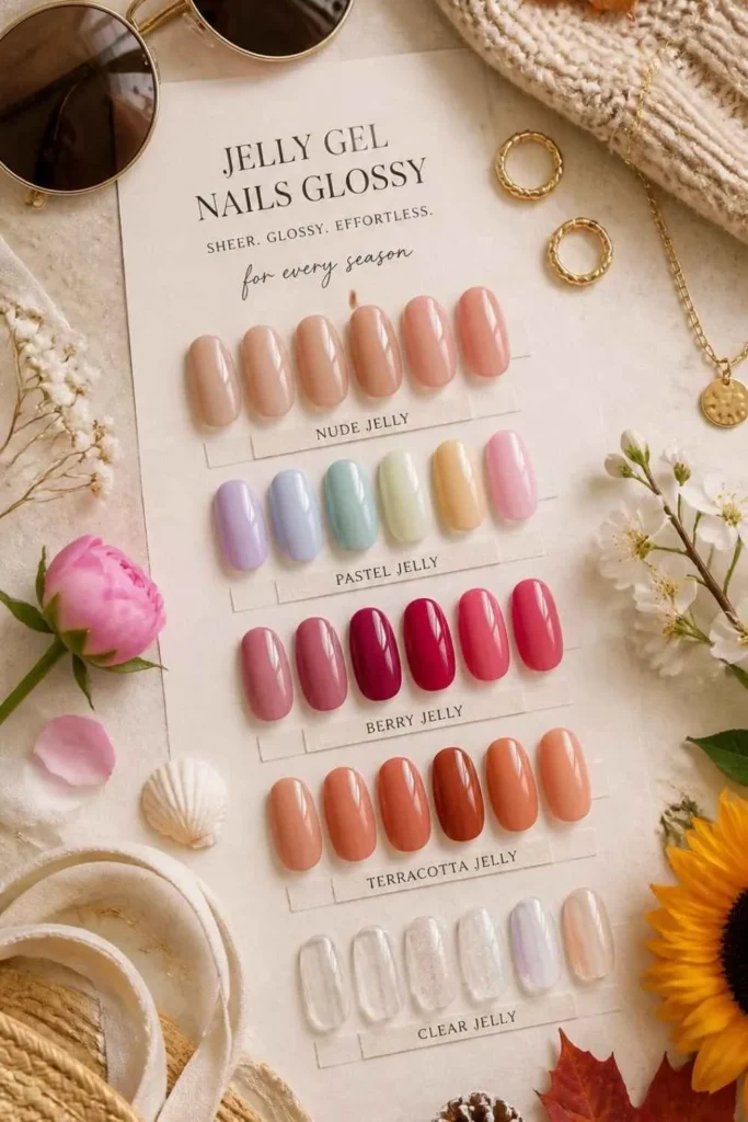 Jelly Gel Nails Glossy