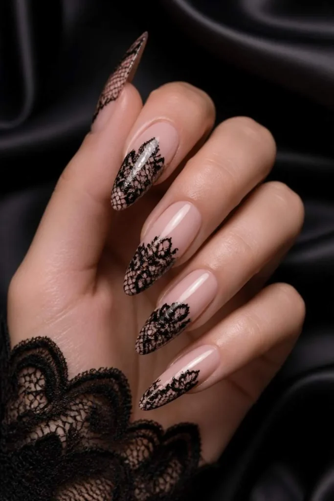 Lace Gel Nails Ideas
