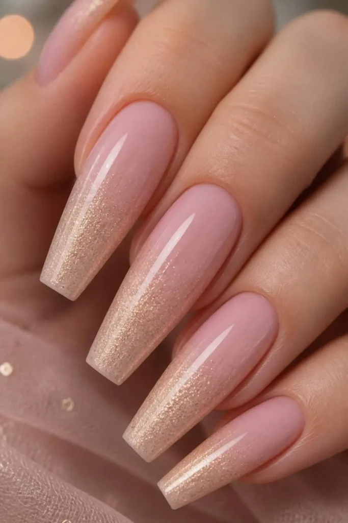 Lace Long Coffin Nails