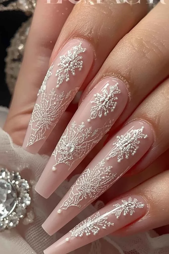Lace Acrylic Nails