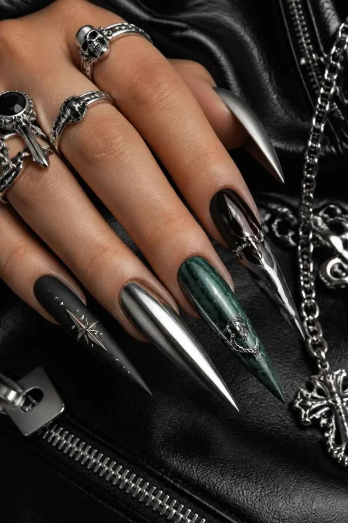 Edgy Long Stiletto Nail