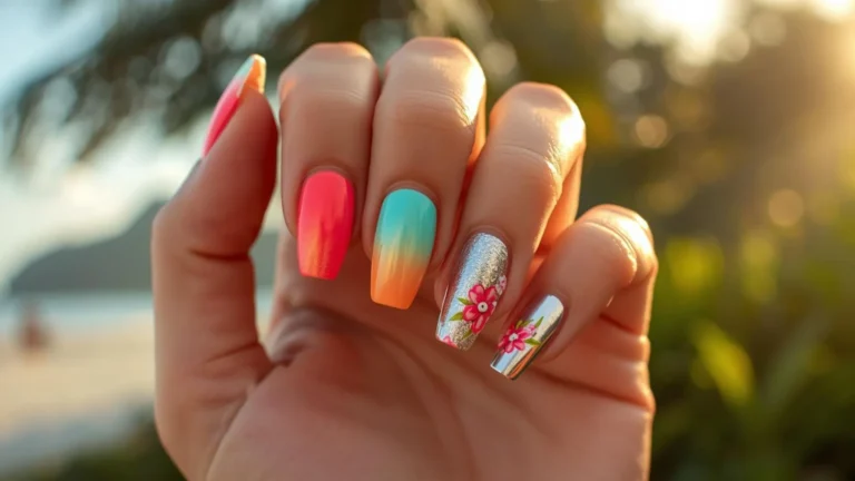 Bright Summer Acrylic Nails