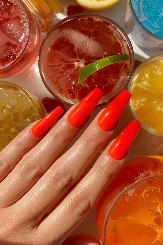 Bright Summer Acrylic Nails