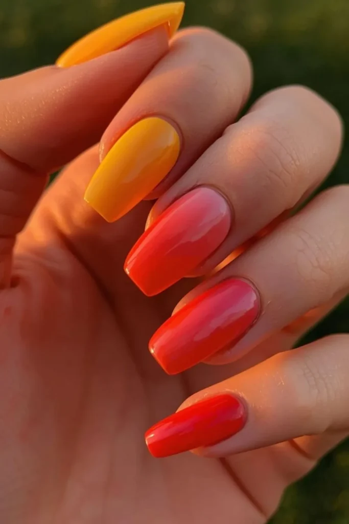 Bright Summer Acrylic Nails