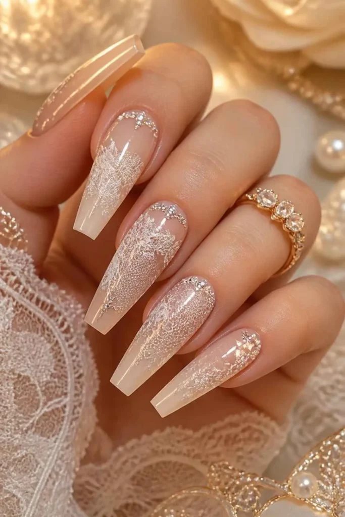 Lace Gel Nails Ideas