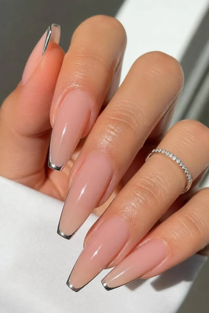 Lace Long Coffin Nails