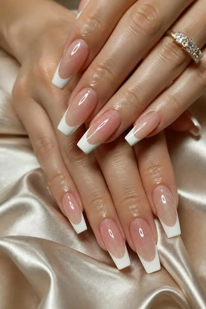 Modern French Tip Gel Nails