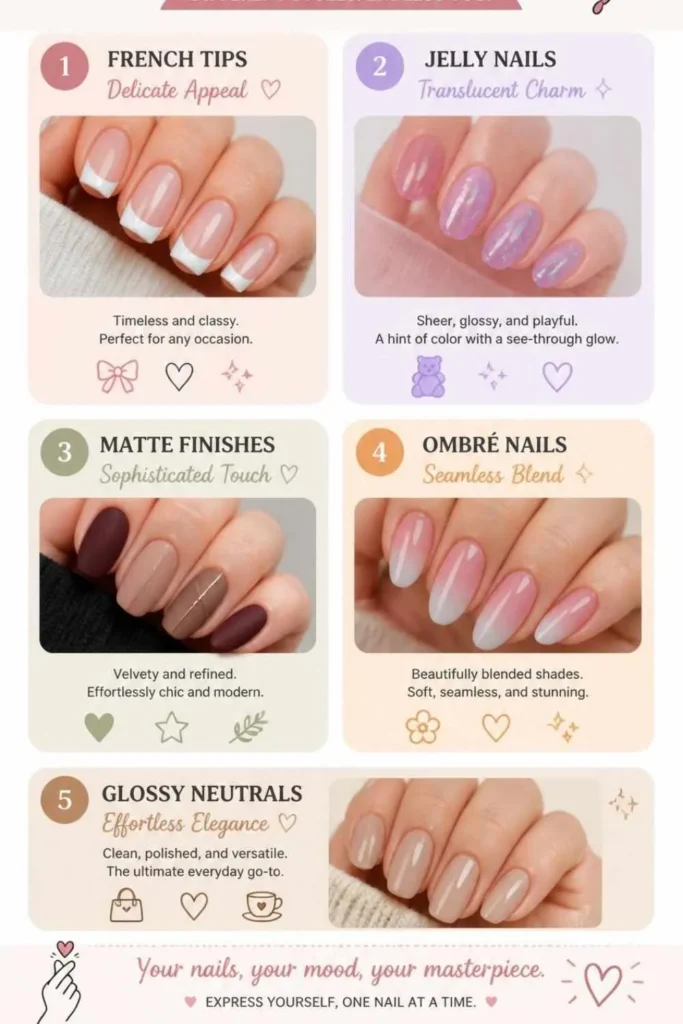 Cute Simple Short Nails