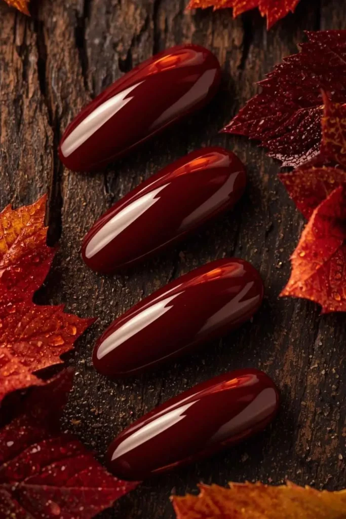 Fall Brown Nails Acrylic