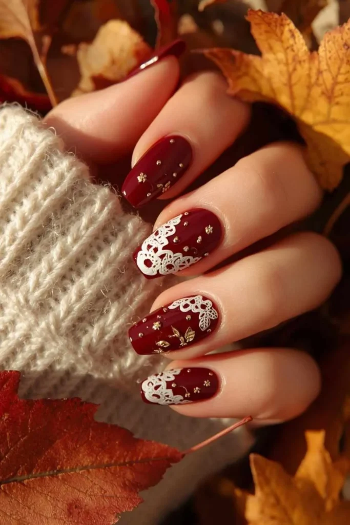 Lace Acrylic Nails