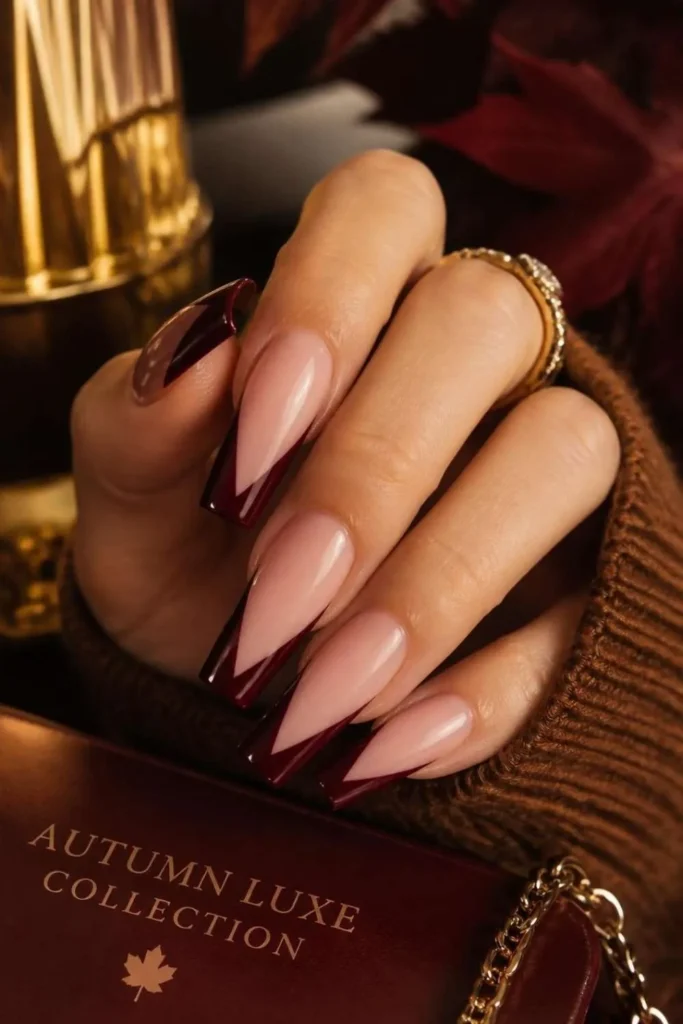 Modern French Tip Gel Nails