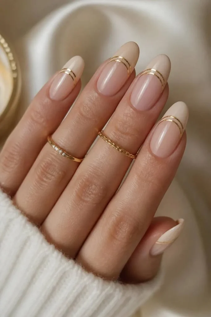 Modern French Tip Gel Nails