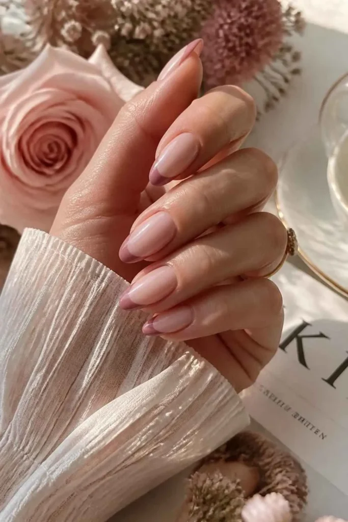 Modern French Tip Gel Nails
