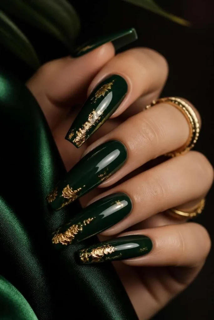 Lace Long Coffin Nails