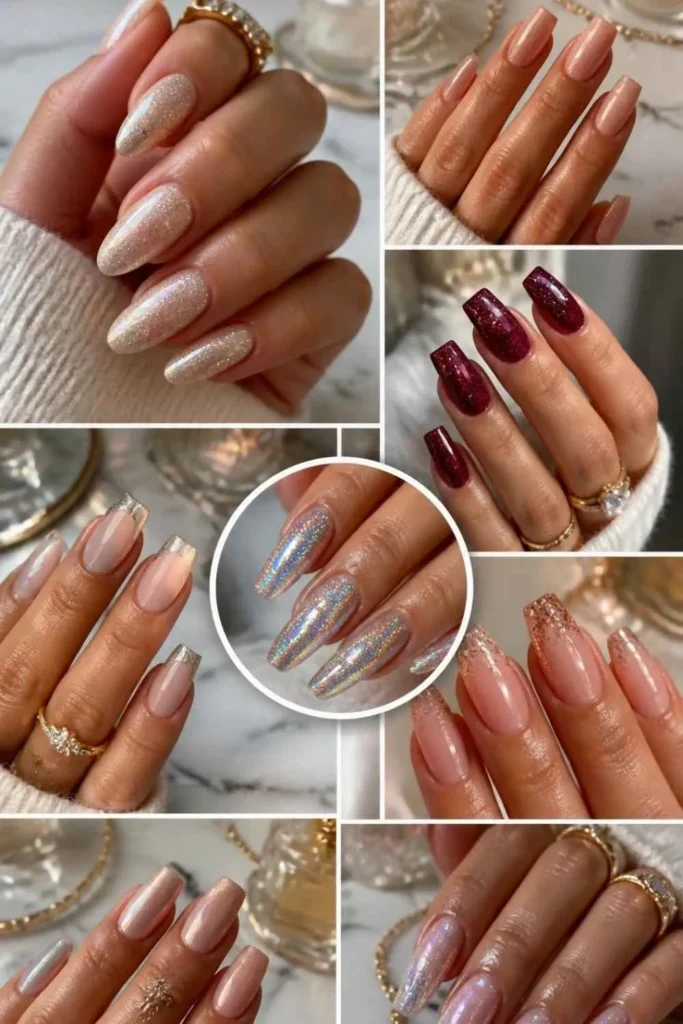 Gel Glitter Nails Ideas