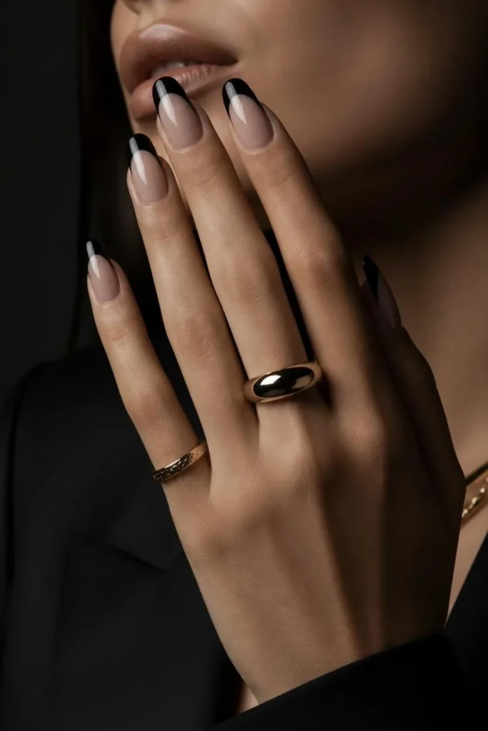 Modern French Tip Gel Nails