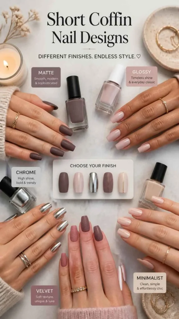 Short Coffin Nail Designs
