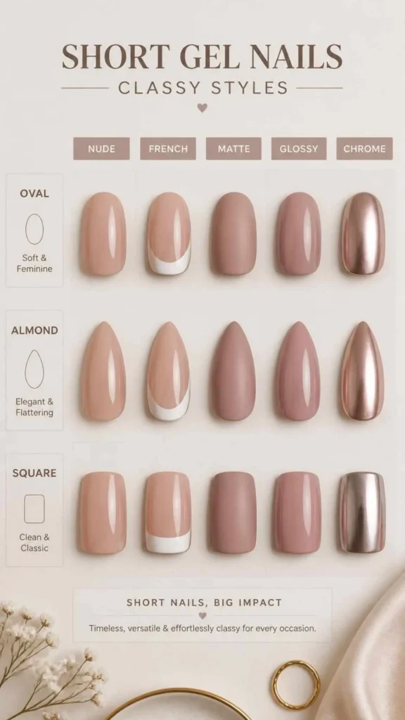 Short Gel Nails Classy