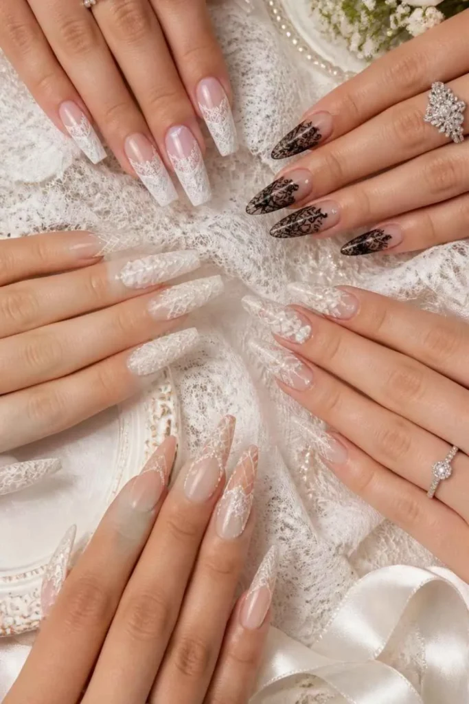 Lace Acrylic Nails