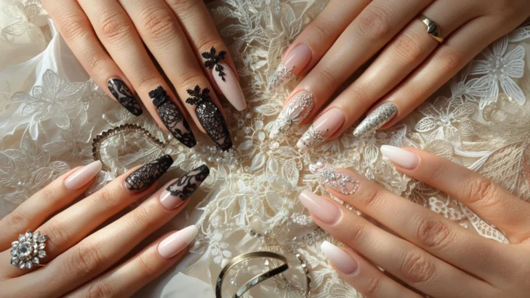 Lace Acrylic Nails