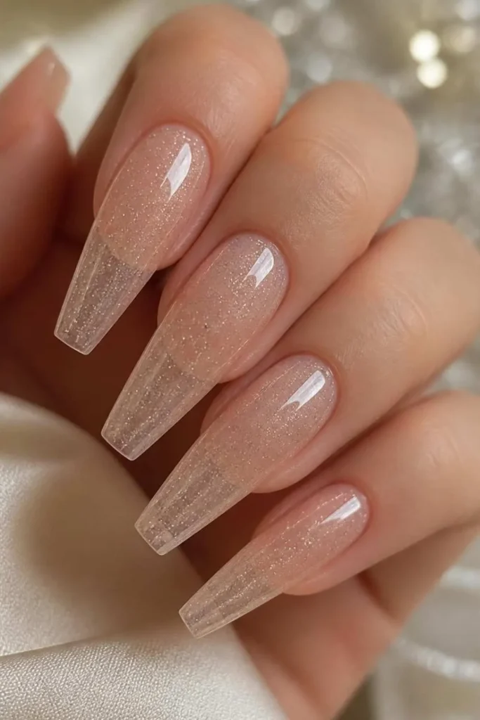 Long Nails Glitter Glam