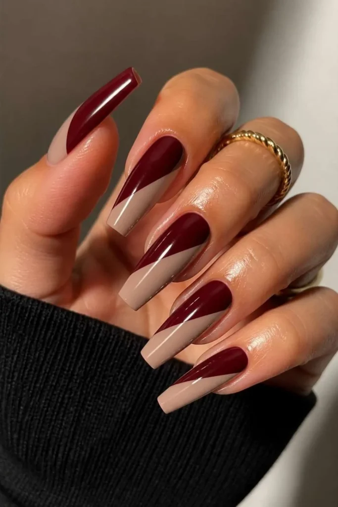 Lace Long Coffin Nails