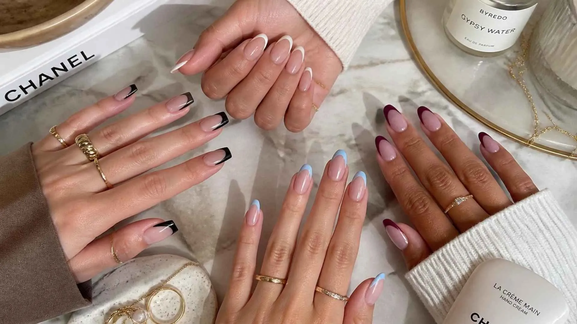 Modern French Tip Gel Nails