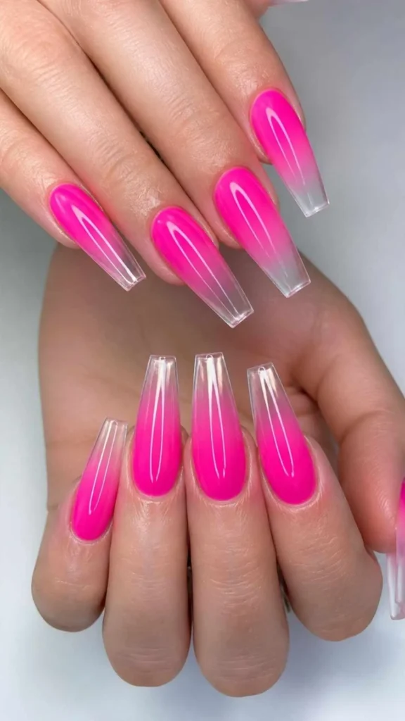 Pink Gel Nails Simple Design