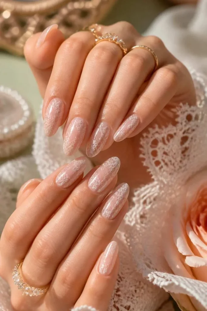 Lace Gel Nails Ideas