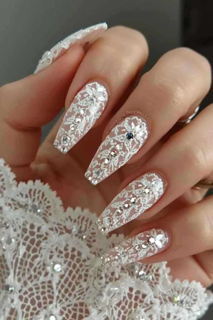 Lace Acrylic Nails