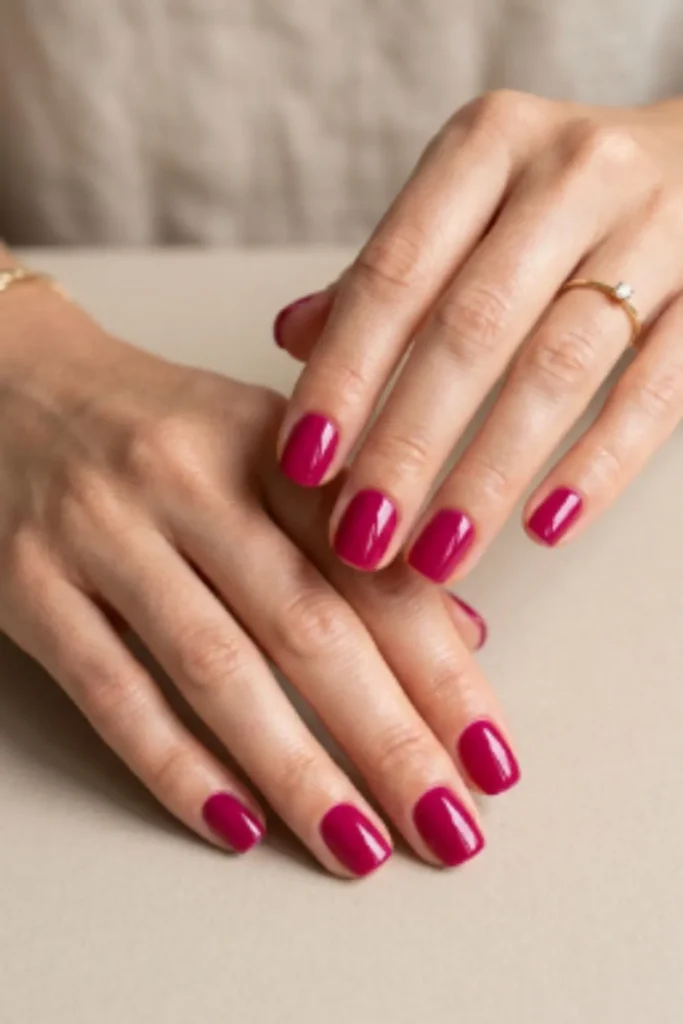 Short sheer terracotta nails with glossy amber, caramel, burnt orange, and brown tortoiseshell accent nail art.
