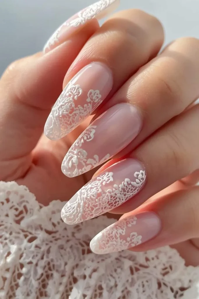 Lace Acrylic Nails