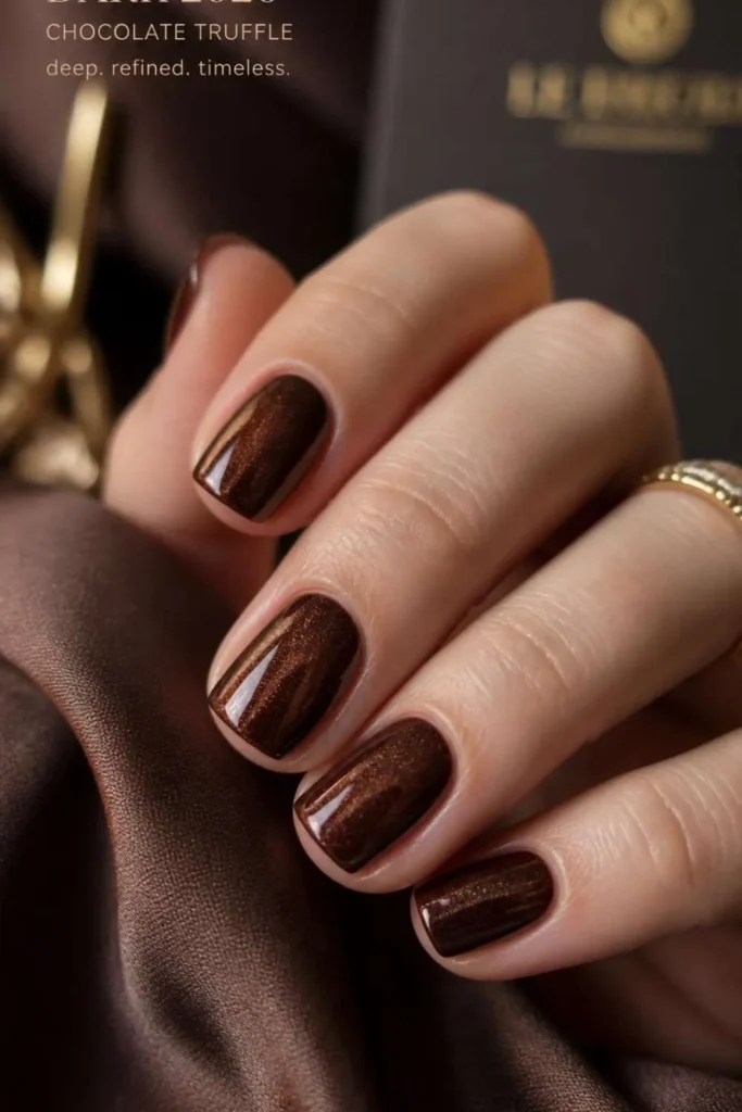 Short Square Nails Dark 2026