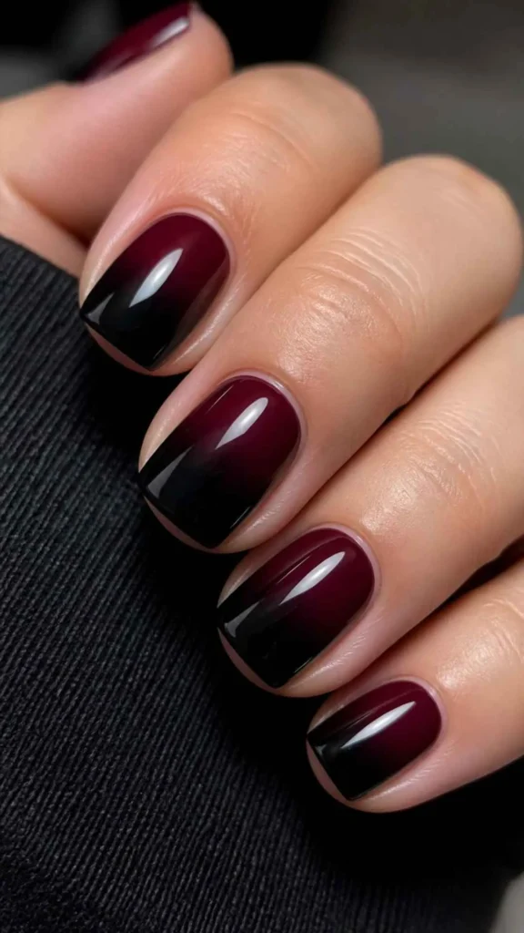 Short Square Nails Dark 2026