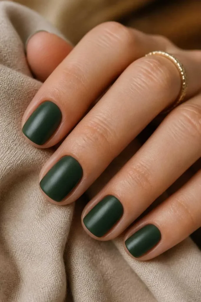 Short Square Nails Dark 2026