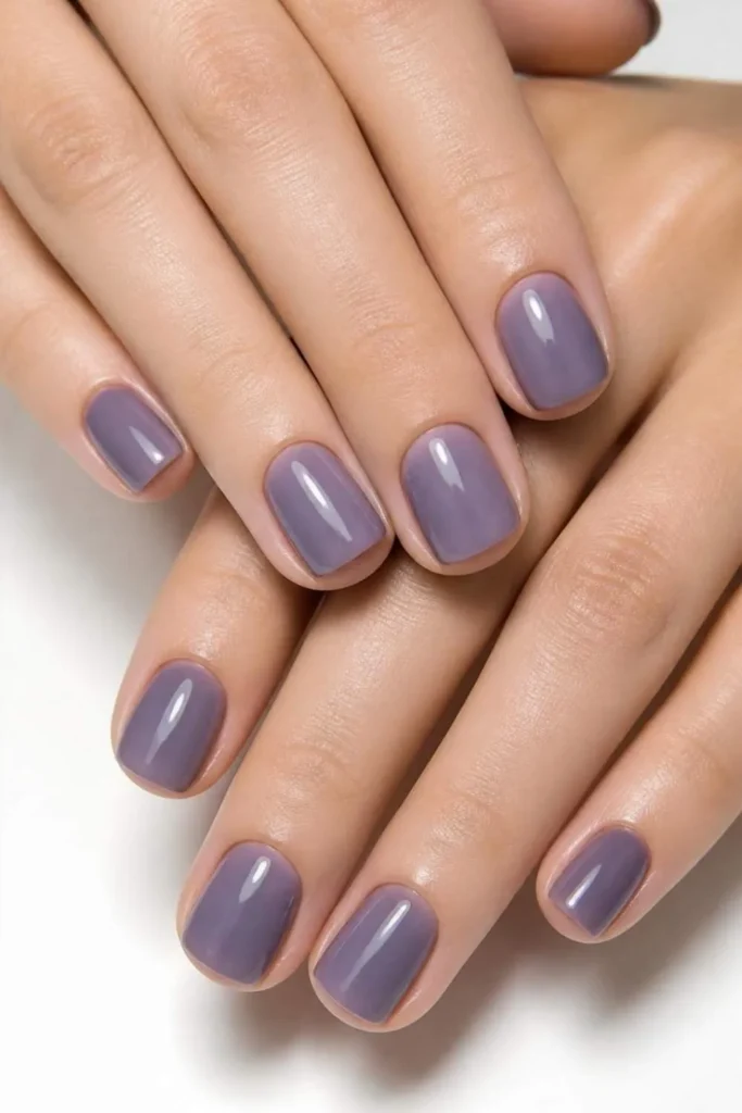 Short Square Nails Dark 2026