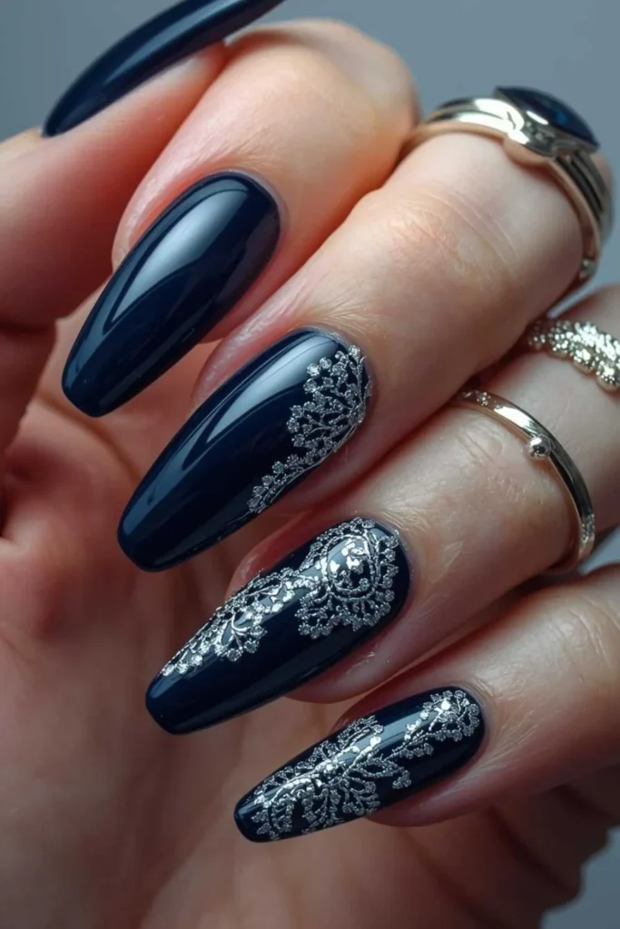 Lace Acrylic Nails