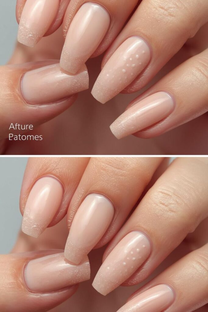 Simple Nude Acrylic Nails