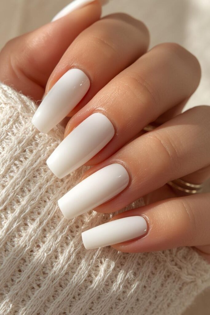 Simple Nude Acrylic Nails