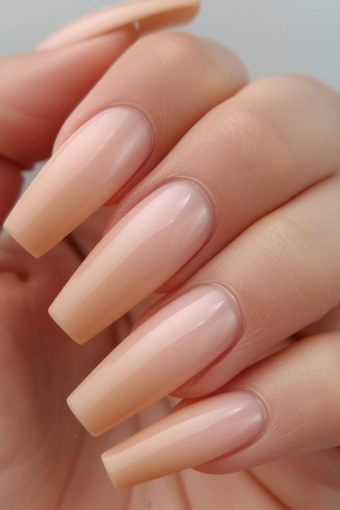 Simple Nude Acrylic Nails