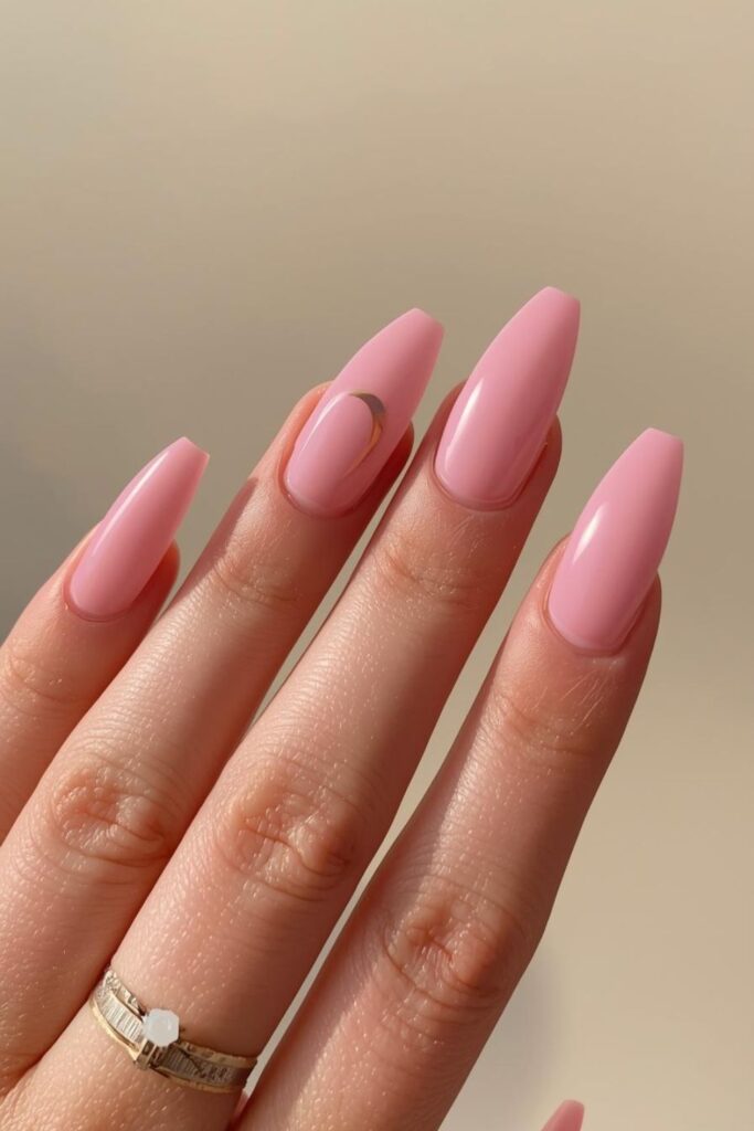 Simple Nude Acrylic Nails
