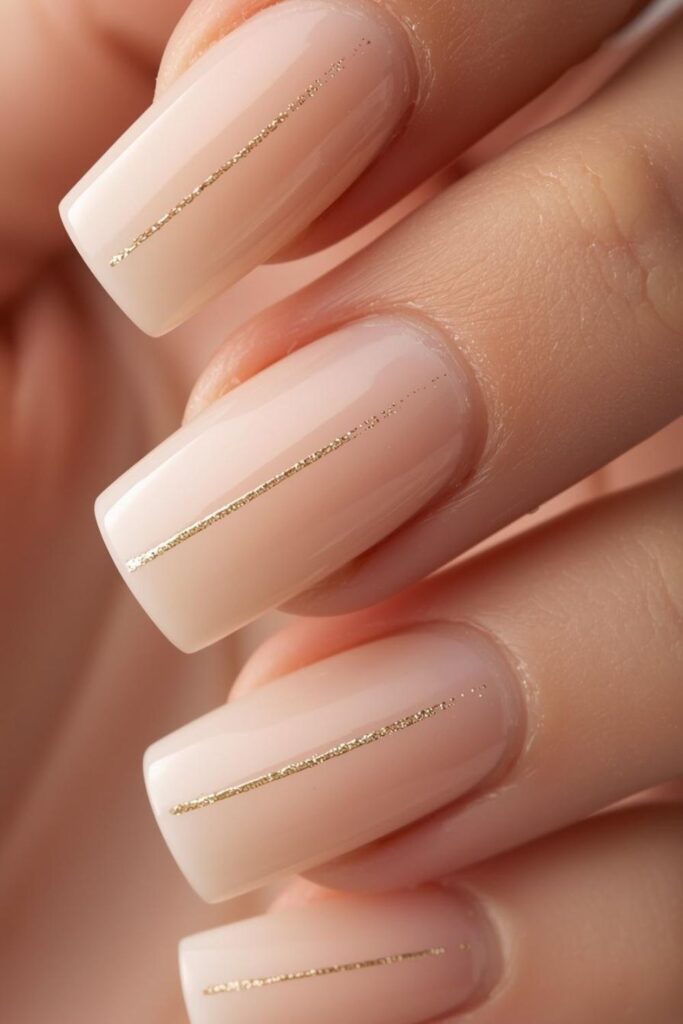 Simple Nude Acrylic Nails