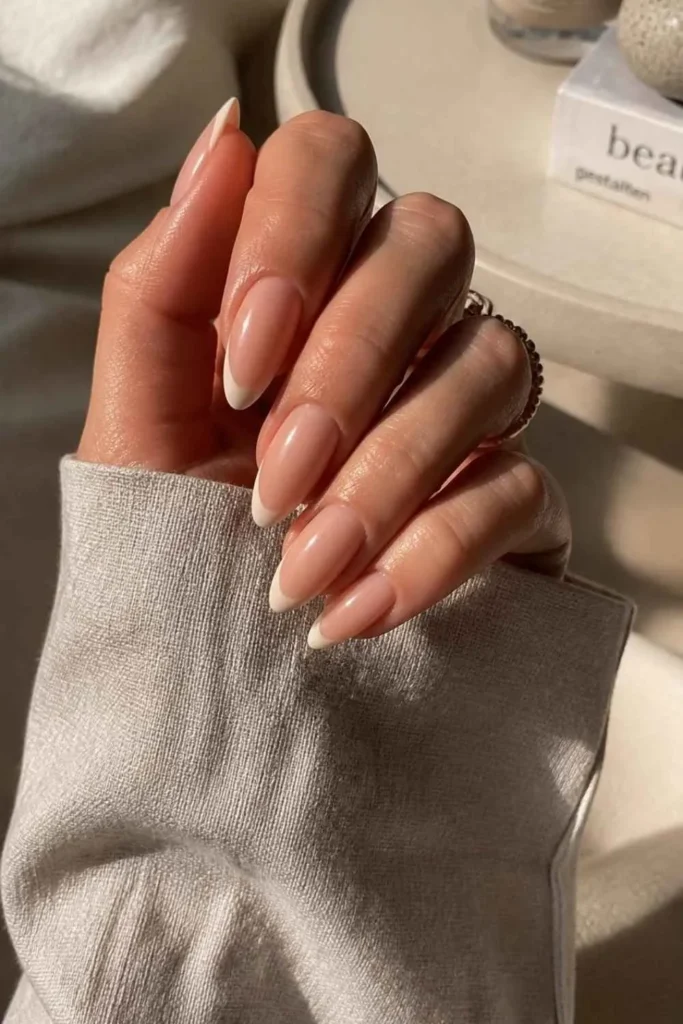 Modern French Tip Gel Nails