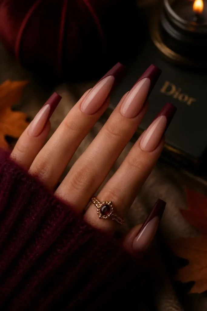 Modern French Tip Gel Nails