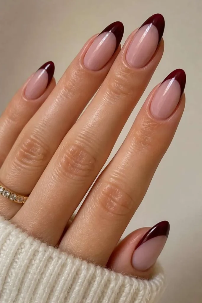 Burgundy Winter Nails