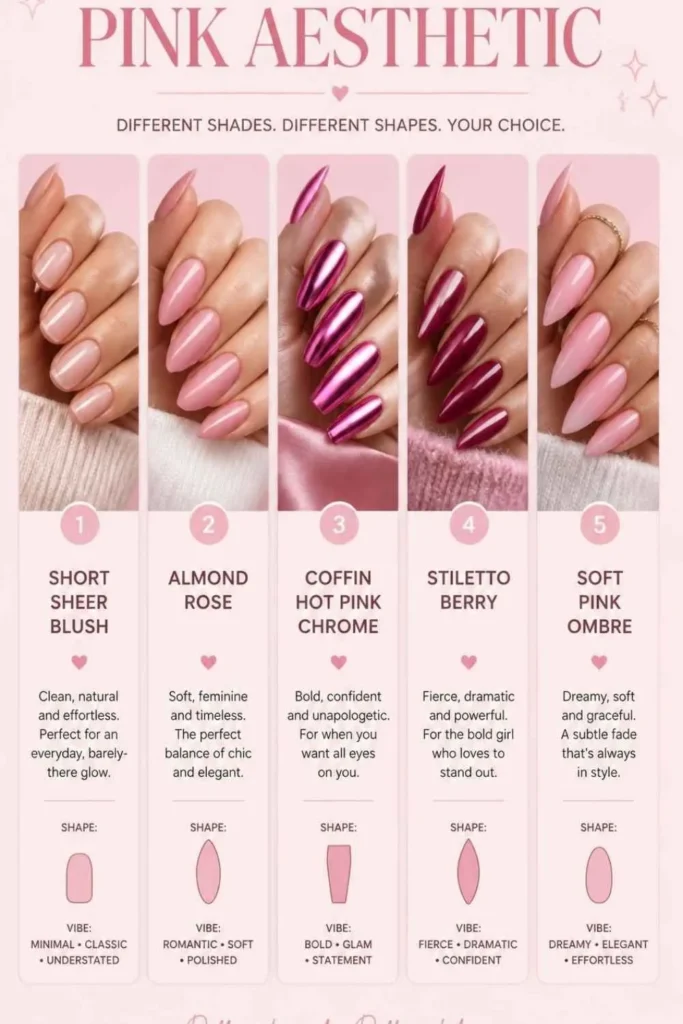 Pink Valentine Nails