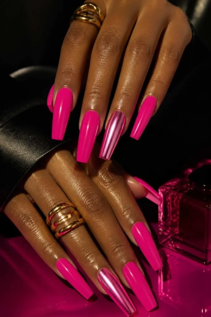 Pink Valentine Nails