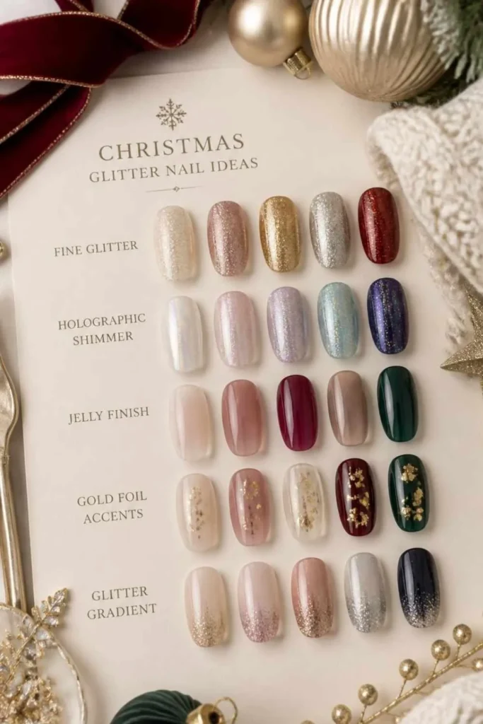 Christmas Glitter Nail Ideas