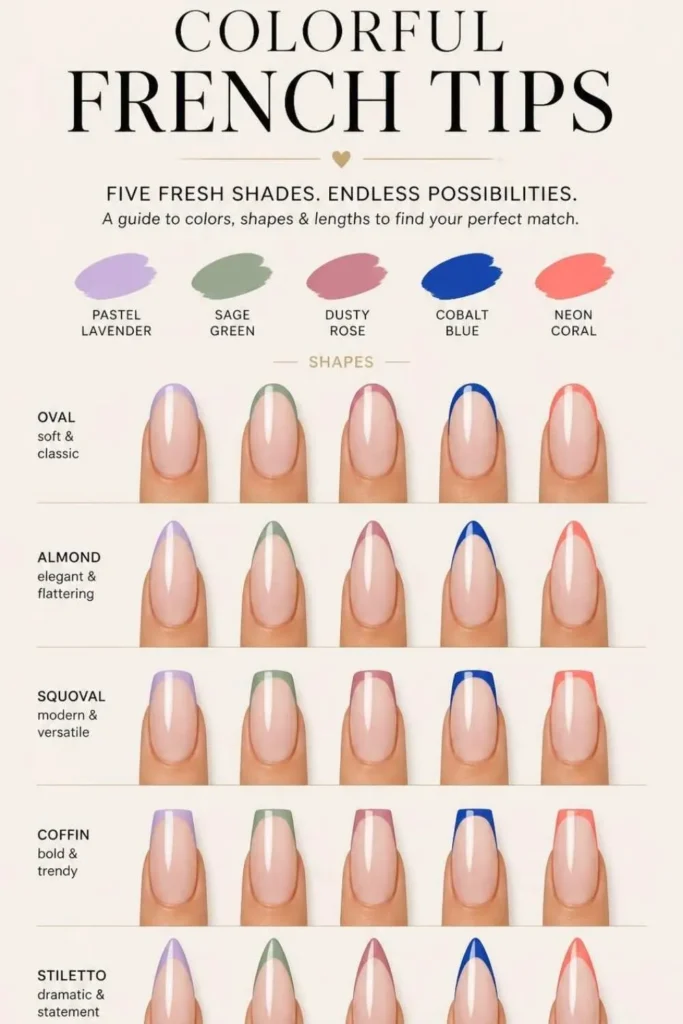 Colorful French Tips